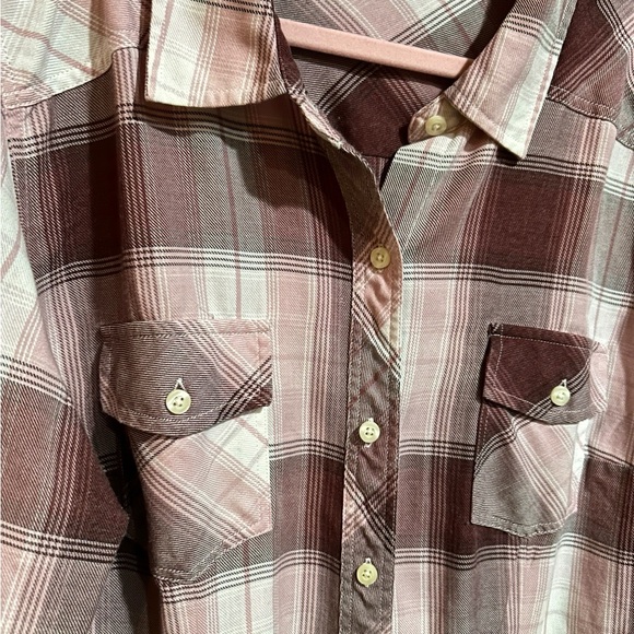 Torrid pink white plaid top women’s size 2X - Picture 3 of 5